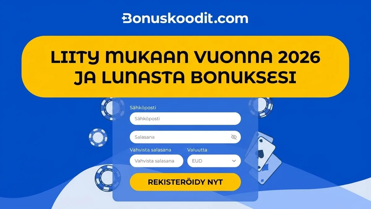 Rekisteröidy bonuksen kanssa